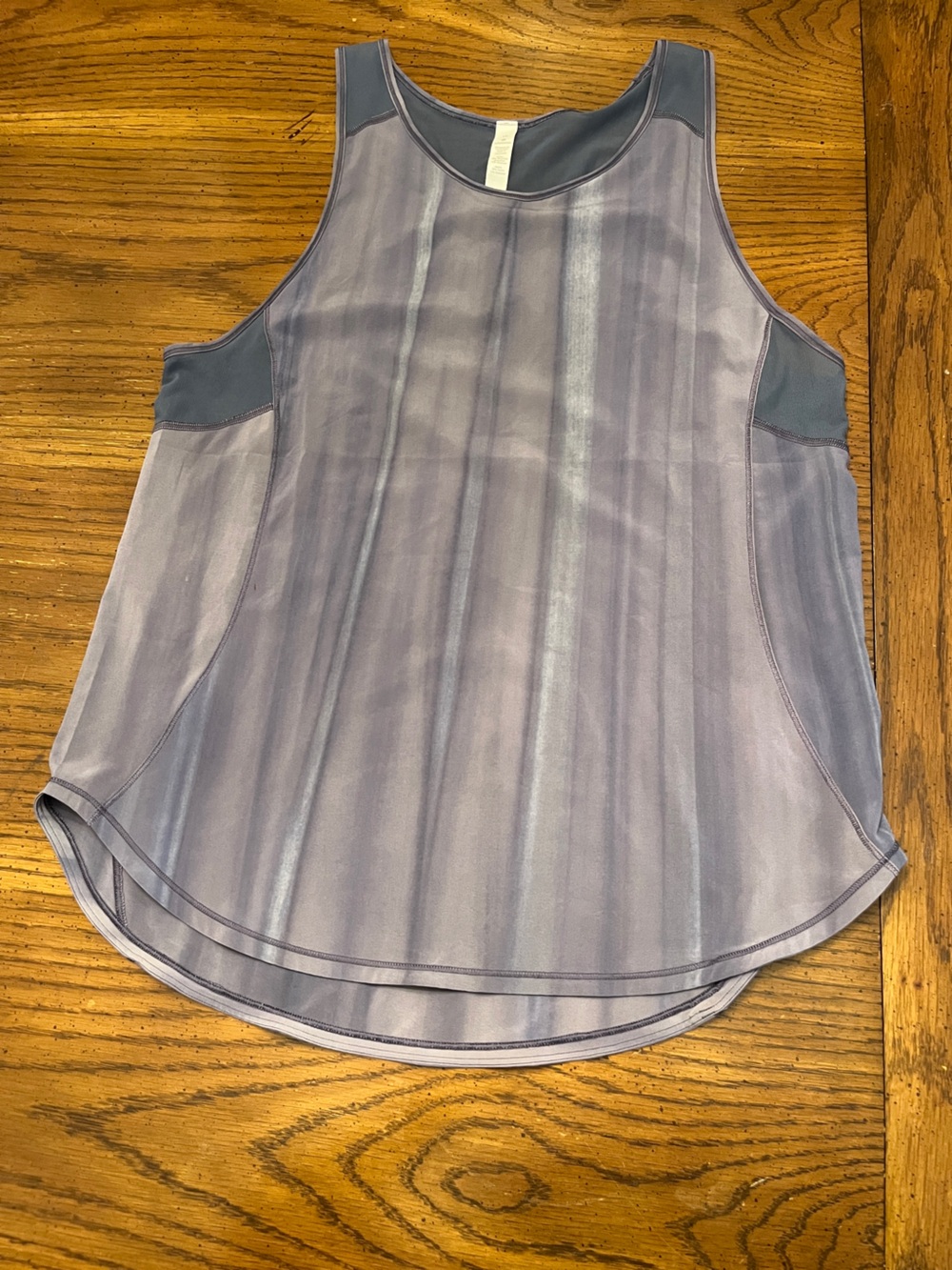 Lululemon Sculpt Tank in brushed spray dye white code blue, size 10